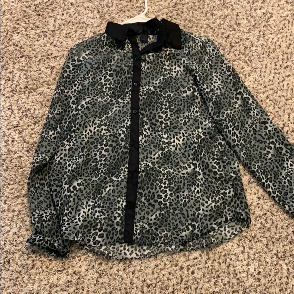 Cheetah print blouse